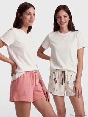 Pijama Alt EKRU BASKILI