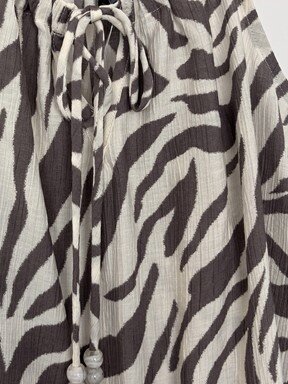 Bluz KAHVERENGİ BASKILI