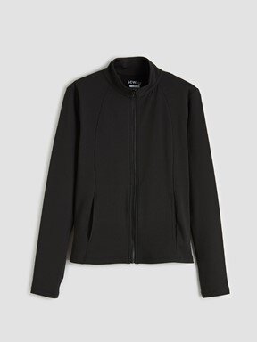 Fermuarlı Sweatshirt YENİ SİYAH