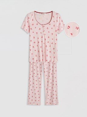 Pijama Takım AÇIK PEMBE BASKILI