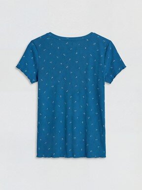 Pijama Takım KOYU MAVİ BASKILI