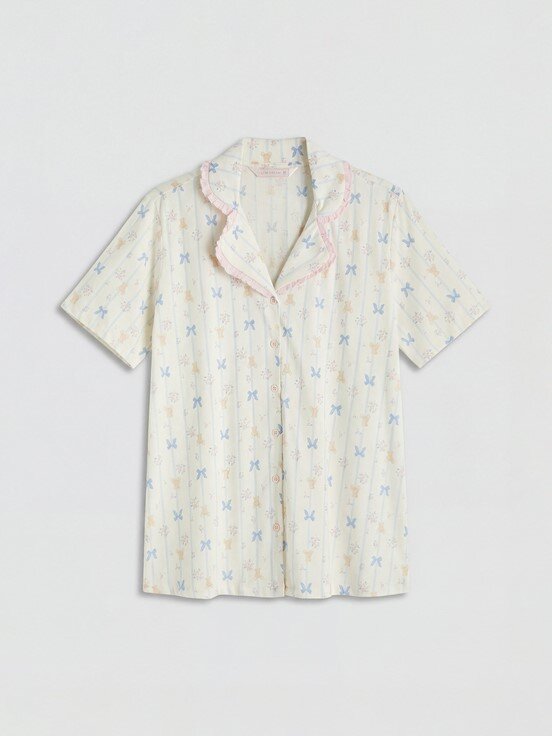 Pijama Takım EKRU BASKILI