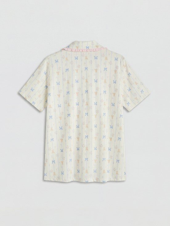 Pijama Takım EKRU BASKILI