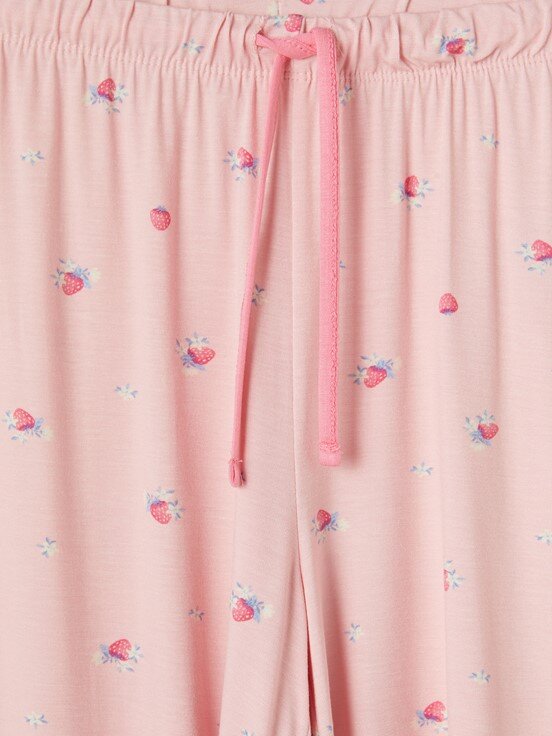Pijama Takım PEMBE BASKILI