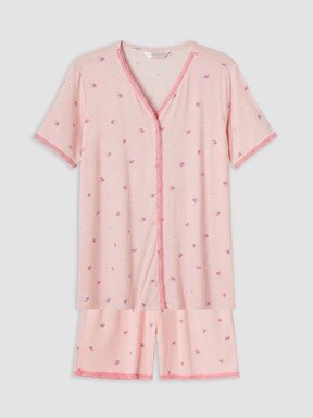 Pijama Takım PEMBE BASKILI