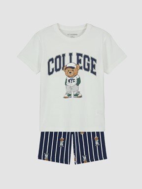 Şortlu Pijama Takımı EKRU