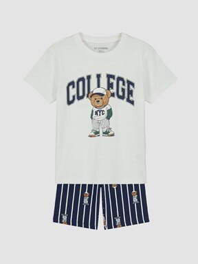 Şortlu Pijama Takımı EKRU
