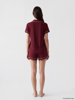 Şortlu Pijama Takımı BORDO