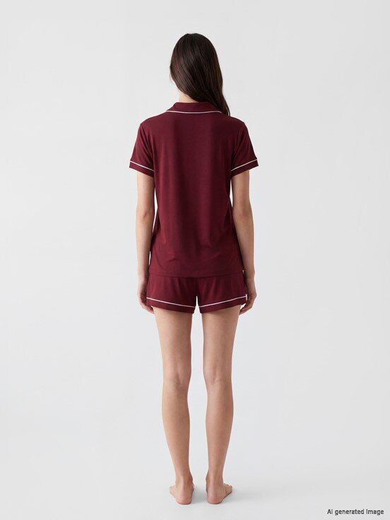 Şortlu Pijama Takımı BORDO