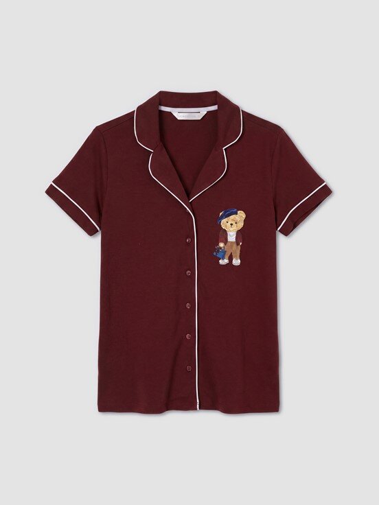 Şortlu Pijama Takımı BORDO