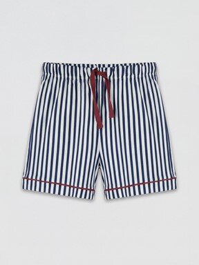 Şortlu Pijama Takımı LACİVERT ÇİZGİLİ