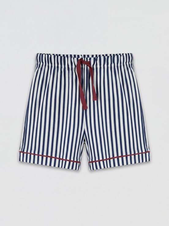 Şortlu Pijama Takımı LACİVERT ÇİZGİLİ