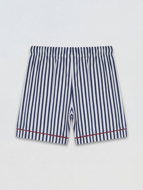 Şortlu Pijama Takımı LACİVERT ÇİZGİLİ
