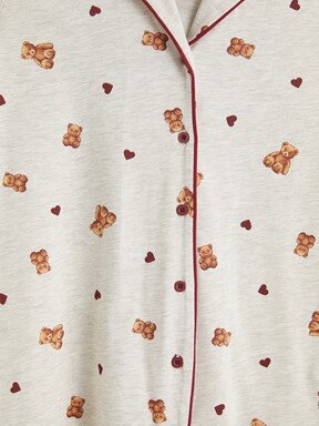 Pijama Takım YULAF EZMESİ MELANJ