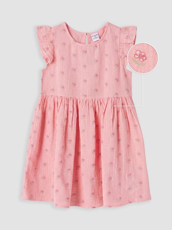 Elbise PEMBE BASKILI