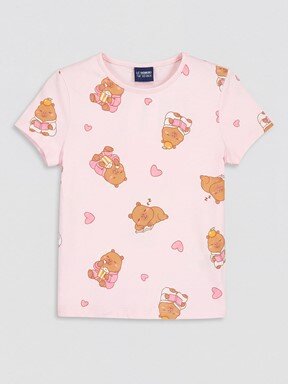 Şortlu Pijama Takımı AÇIK PEMBE BASKILI