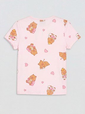 Şortlu Pijama Takımı AÇIK PEMBE BASKILI