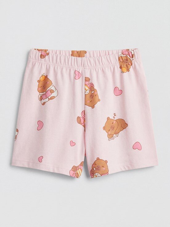 Şortlu Pijama Takımı AÇIK PEMBE BASKILI
