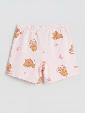 Şortlu Pijama Takımı AÇIK PEMBE BASKILI