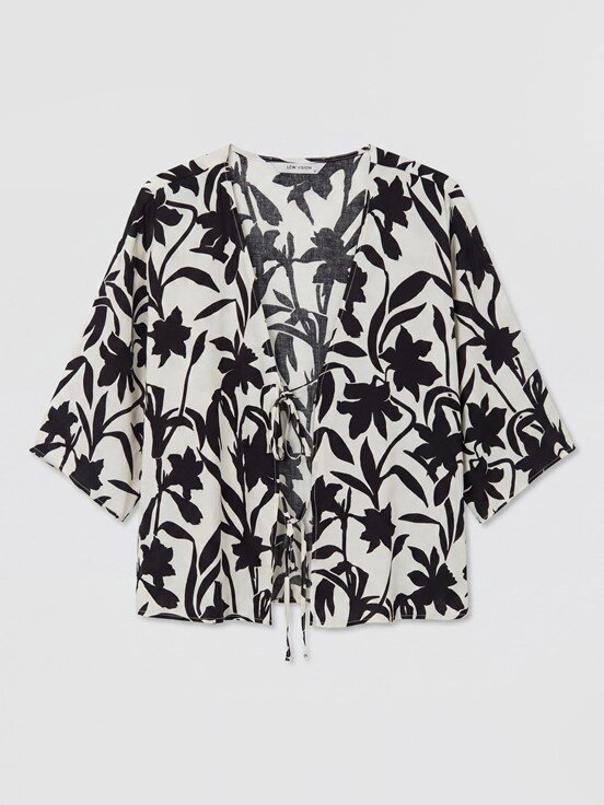 Kimono SİYAH BASKILI