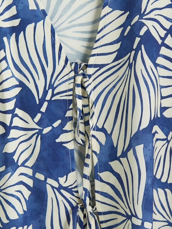 Kimono MAVİ BASKILI