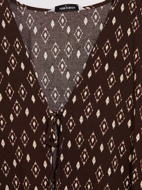 Kimono KAHVERENGİ BASKILI