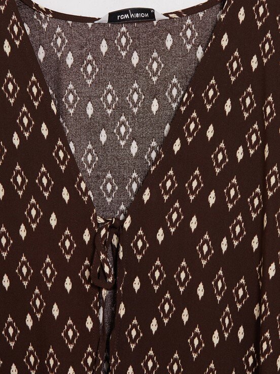 Kimono KAHVERENGİ BASKILI