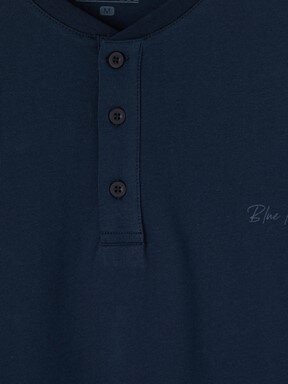 Şortlu Pijama Takımı LACİVERT BASKILI