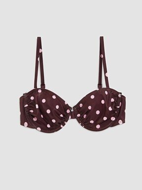Bikini Üst KAHVERENGİ BASKILI