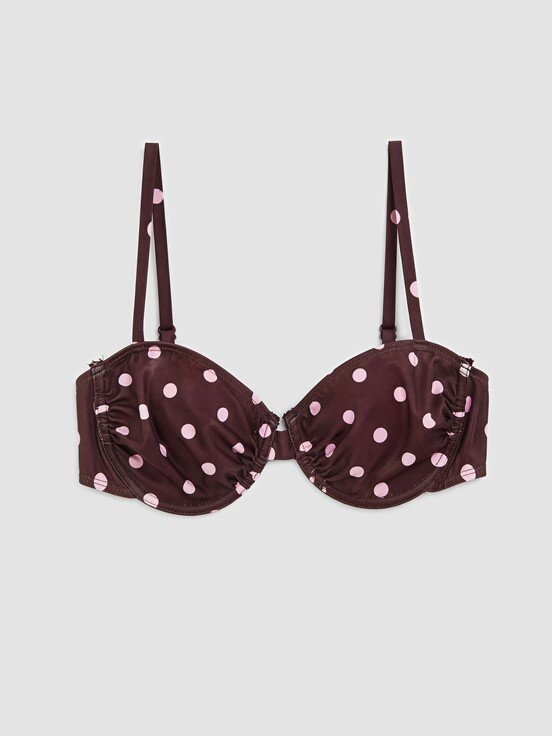 Bikini Üst KAHVERENGİ BASKILI
