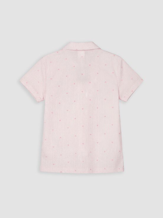 Şortlu Pijama Takımı PEMBE BASKILI