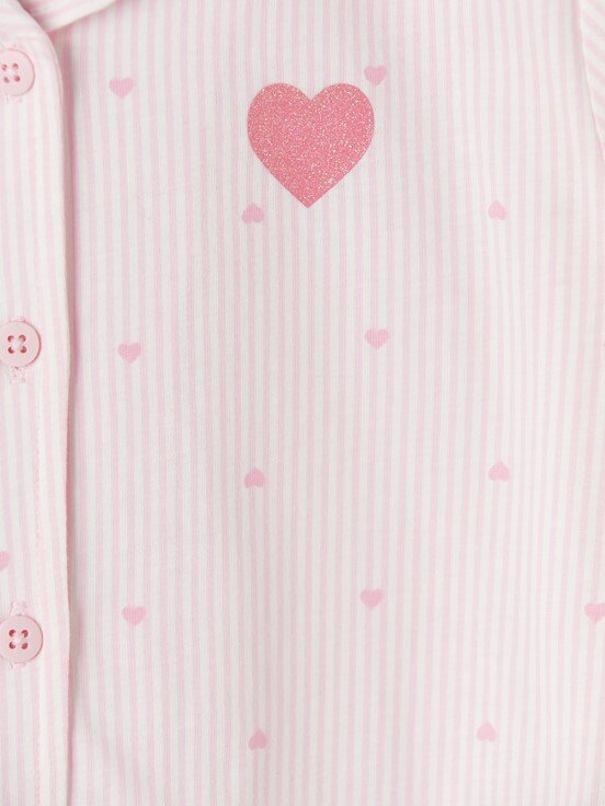 Şortlu Pijama Takımı PEMBE BASKILI