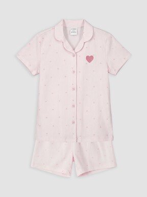 Şortlu Pijama Takımı PEMBE BASKILI