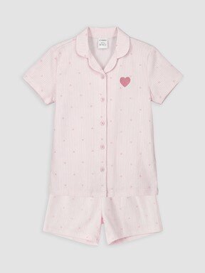 Şortlu Pijama Takımı PEMBE BASKILI