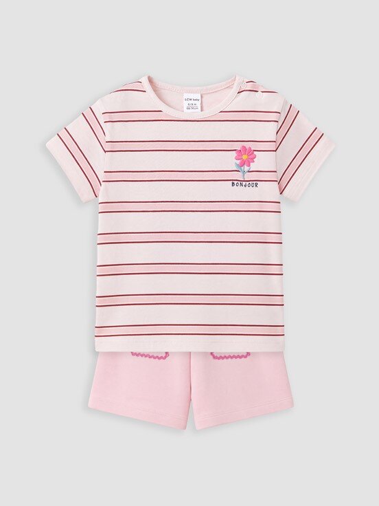 Takım AÇIK PEMBE ÇİZGİLİ