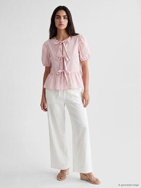 Bluz PEMBE ÇİZGİLİ