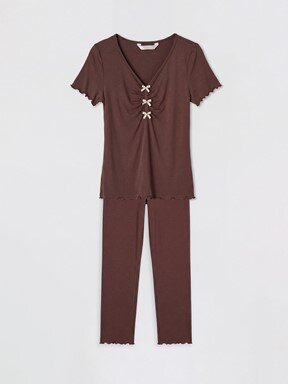 Pijama Takım KAHVERENGİ