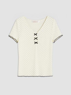 Kaprili Pijama Takımı EKRU BASKILI