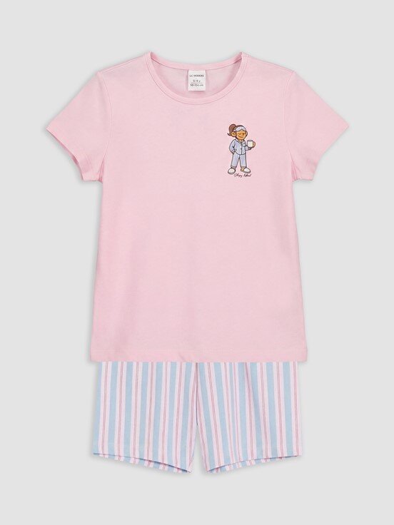 Şortlu Pijama Takımı PEMBE LEYLAK