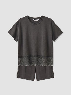 Şortlu Pijama Takımı ANTRASİT