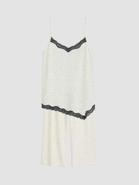Pijama Takım EKRU BASKILI