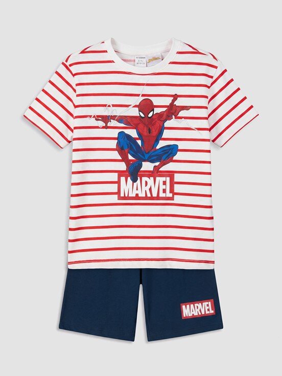 Şortlu Pijama Takımı BEYAZ BASKILI
