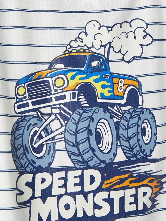 Şortlu Pijama Takımı EKRU BASKILI