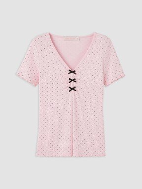 Şortlu Pijama Takımı PEMBE BASKILI