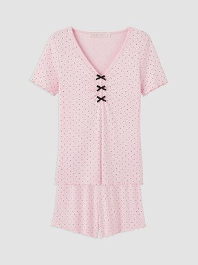 Şortlu Pijama Takımı PEMBE BASKILI