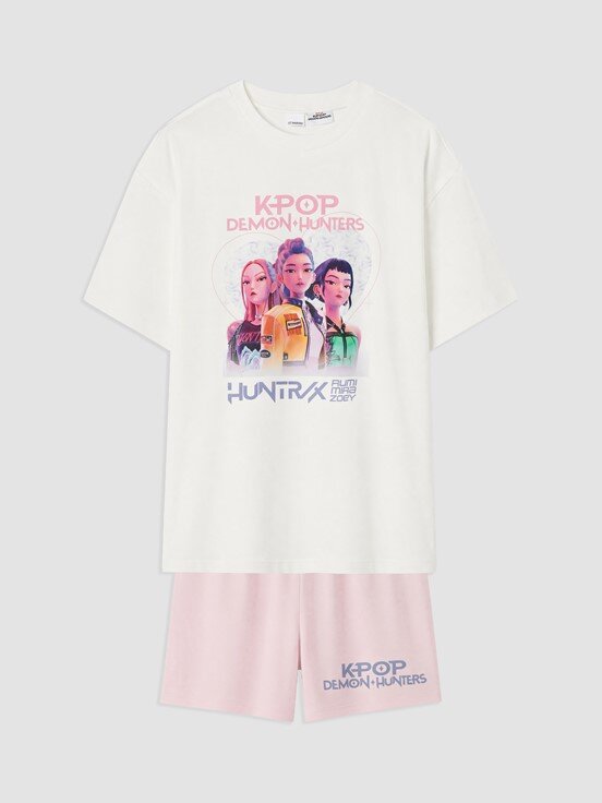 Şortlu Pijama Takımı EKRU