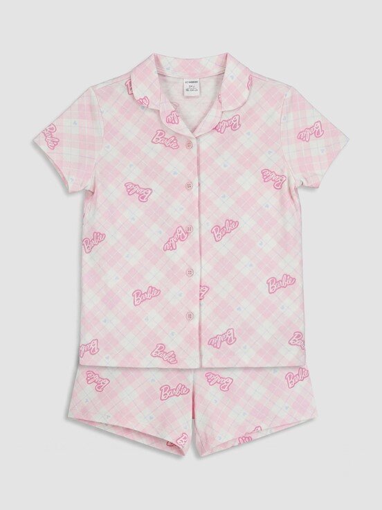 Şortlu Pijama Takımı PEMBE BASKILI