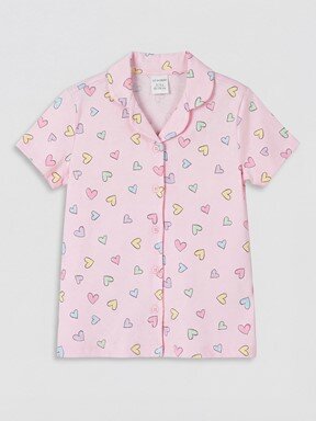 Şortlu Pijama Takımı PEMBE BASKILI