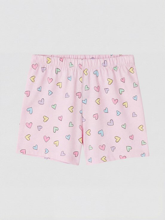 Şortlu Pijama Takımı PEMBE BASKILI