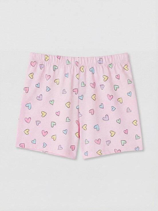 Şortlu Pijama Takımı PEMBE BASKILI